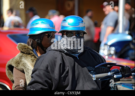 Daytona Beach bike week motociclo evento attività rally celebrazione festa Festival Festival Harley Davidson florida a nero Foto Stock