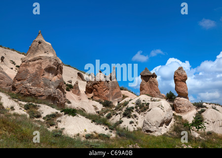 Devrent valley cliff scenario geografia, natinational park Cappadocia scenario turismo Turchia, Cappadoce Ürgup Devrent Valley Foto Stock