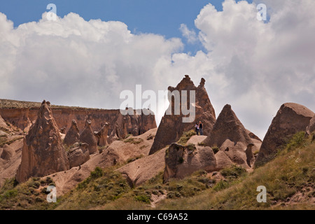 Devrent valley cliff scenario geografia, natinational park Cappadocia scenario turismo Turchia, Cappadoce Ürgup Devrent Valley Foto Stock