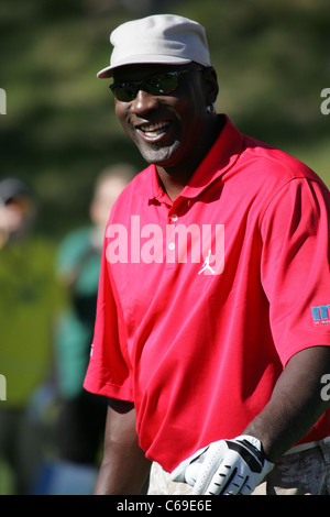 Michael Jordan di presenze per la decima edizione Michael Jordan Celebrity Invitational (MJCI), di Shadow Creek Golf, Las Vegas, Foto Stock