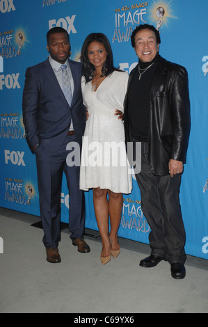 Curtis Jackson, Kimberly Elise, Smokey Robinson di presenze per la XLII NAACP Image Awards le candidature di un annuncio stampa, Paley Foto Stock