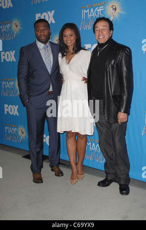 Curtis Jackson, Kimberly Elise, Smokey Robinson di presenze per la XLII NAACP Image Awards le candidature di un annuncio stampa, Paley Foto Stock