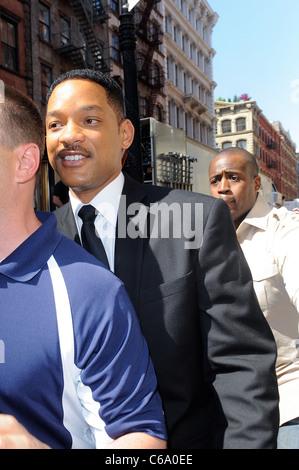 Will Smith, entra nel men in black 3 Movie set in Soho fuori e circa per celebrità CANDIDS - gio, , New York, NY Maggio 12, 2011. Foto Stock