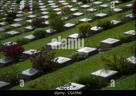 Don Rak il cimitero di guerra di Kanchanaburi Thailandia Foto Stock