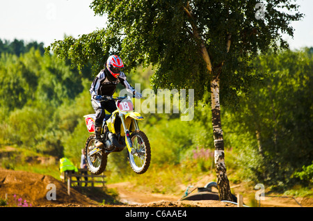 Gara di Motocross @ Finningley, nello Yorkshire, Regno Unito Foto Stock