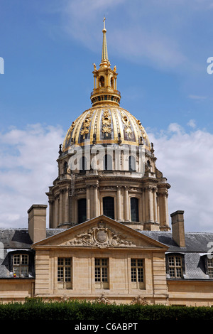 Cupola di Les Invalides a Parigi, Francia Foto Stock