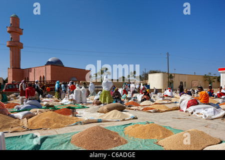 Mercato del Grano in Dekamhare, Eritrea, Africa Foto Stock