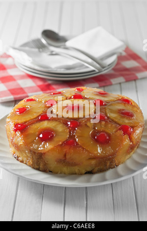 Ananas torta rovesciata Foto Stock
