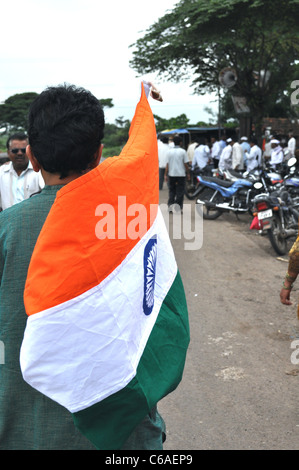 Anna Hazare anti corruzione rally Foto Stock