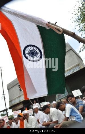 Anna Hazare anti corruzione rally Foto Stock