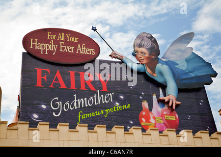 Fairy Godmother sign in Universal Studios L'Isola di Sentosa Singapore Foto Stock
