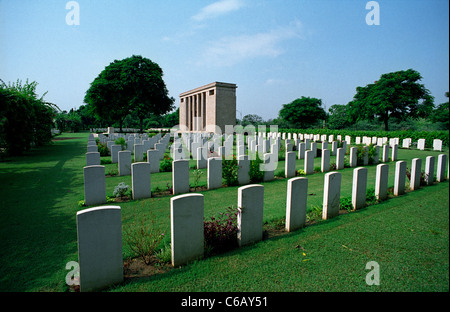 Guerra di Delhi Cimitero e memoriale, Delhi, India. Mantenuto dalla Commissione delle tombe di guerra del Commonwealth Foto Stock