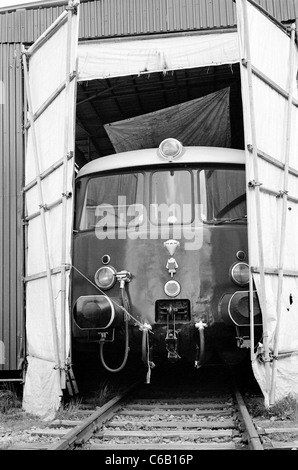 M.A.N. fabbricati motore elettrico della ormai storica Hafenbahn (porta ferrovia) nel porto franco di Amburgo. Foto Stock