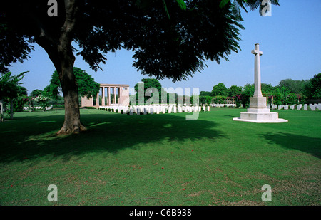 Guerra di Delhi Cimitero e memoriale, Delhi, India. Mantenuto dalla Commissione delle tombe di guerra del Commonwealth Foto Stock