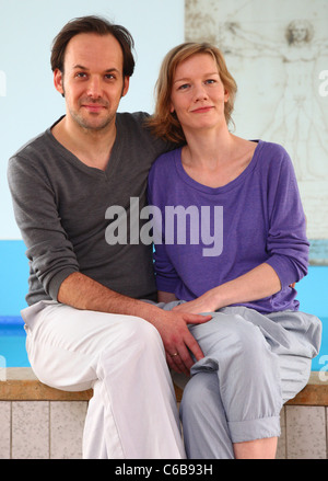 Felix Knopp, Sandra Hueller a photocall per il film 'Ueber uns das tutti". Colonia, Germania - 02.06.2010 Foto Stock