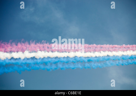 Contrails da frecce rosse display team. Foto Stock