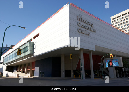 Winnipeg convention center building downtown Winnipeg Manitoba Canada Foto Stock