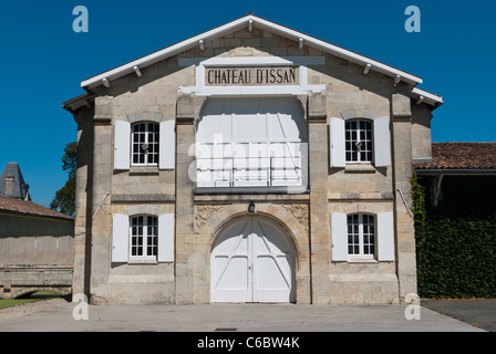 Chateau D'Issan, Margaux nella regione di Bordeaux in Francia Foto Stock