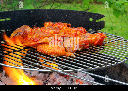 Grillen Hähnchen - grigliare pollo 02 Foto Stock