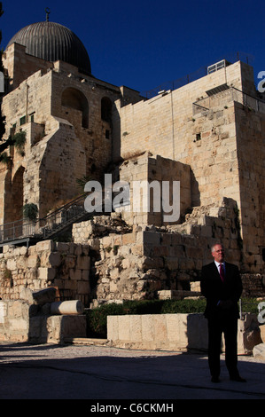 Noi personalità radio Glenn Beck ospita rally sostegno di Israele nella città vecchia di Gerusalemme Israele Foto Stock