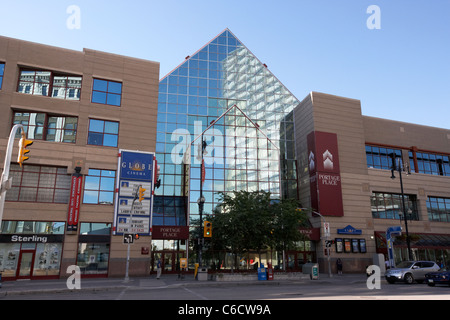 Portage place shopping mall in portage avenue winnipeg Manitoba Canada Foto Stock