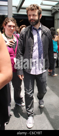 Michael Sheen è macchiato di lasciare l'Hard Rock Cafe. San Diego, California - 24.07.10 Apega/Agent47 Foto Stock