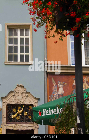 Dettaglio degli edifici in Dlugi Targ (Mercato Lungo) Danzica Polonia Pomerania UE Foto Stock