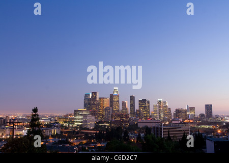 Crepuscolo, downtown Los Angeles, Calfornia, STATI UNITI D'AMERICA Foto Stock