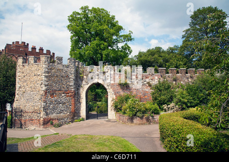Una parte della parete del castello di Herford Foto Stock