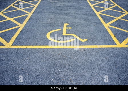 Disabili Parcheggio Foto Stock