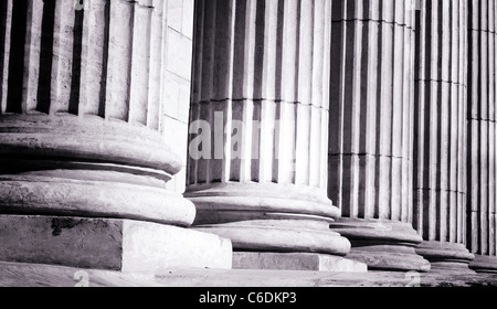 Close-up di colonne classiche Foto Stock