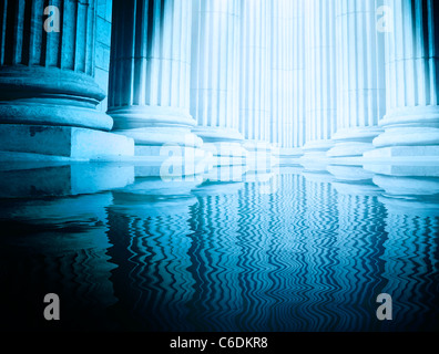 Close-up di colonne classiche Foto Stock