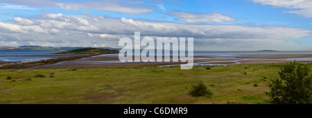 Vista panoramica di Isola Cramond e Inchkeith isola del Firth of Forth, Scozia orientale, nei pressi di Edimburgo. Foto Stock