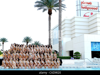 2009 Miss USA Kristen Dalton, Miss Alabama Audrey Moore, Miss Alaska Sarah tempio, Miss Arizona Brittany Bell, Miss Arkansas Foto Stock