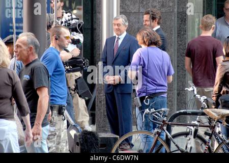 Robert De Niro e Bradley Cooper le riprese del loro nuovo film "Il buio campi' sulla posizione in Philadelphia, dove i nomi delle strade Foto Stock