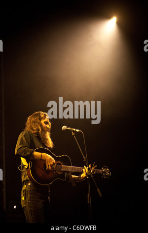 Josh T. Pearson effettuando al Green man Festival, Glanusk Park, Wales, Regno Unito. Foto Stock