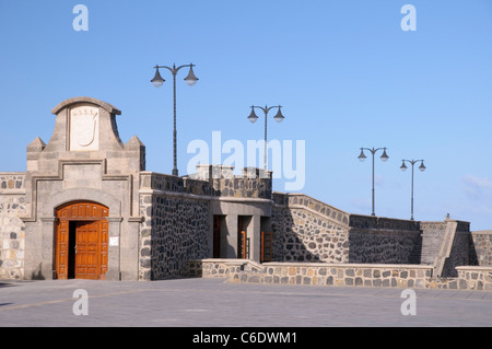 Mura fortificate del Plaza Europa, Puerto de la Cruz, Tenerife, Isole Canarie, Spagna, Europa Foto Stock