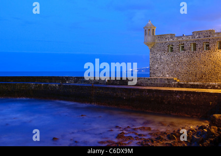 Mura fortificate del Plaza Europa, Puerto de la Cruz, Tenerife, Isole Canarie, Spagna, Europa Foto Stock