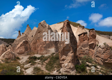 Devrent valley cliff scenario geografia, natinational park Cappadocia scenario turismo Turchia, Cappadoce Ürgup Devrent Valley Foto Stock