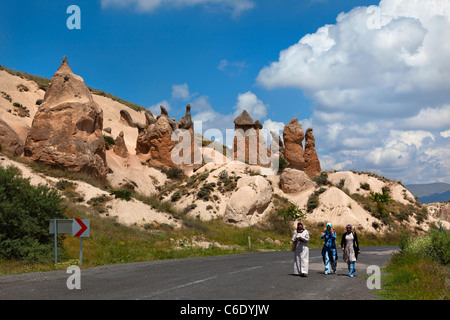 Devrent valley cliff scenario geografia, natinational park Cappadocia scenario turismo Turchia, Cappadoce Ürgup Devrent Valley Foto Stock