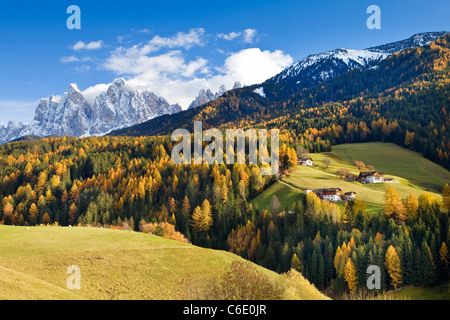 Montagne, Geisler Gruppe/ Geislerspitzen, Dolomiti, Trentino Alto Adige, Italia, Europa Foto Stock