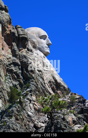 Il monte Rushmore vista di profilo Foto Stock