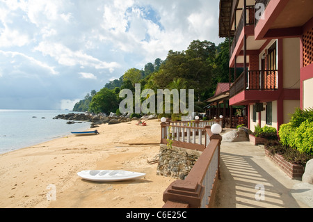 Panuba Inn Resort sulla spiaggia di Panuba, Pulau Isola di Tioman, Malaysia, Asia sud-orientale, Asia Foto Stock