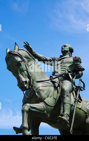 Stati Uniti d'America, New York City, Bowery, George Washington statua Foto Stock