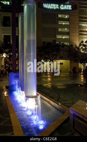 La vita notturna, il quartiere degli affari, Singapore, Sud-est asiatico, in Asia Foto Stock