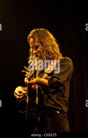 Josh T. Pearson effettuando al Green man Festival, Glanusk Park, Wales, Regno Unito. Foto Stock