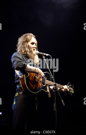 Josh T. Pearson effettuando al Green man Festival, Glanusk Park, Wales, Regno Unito. Foto Stock