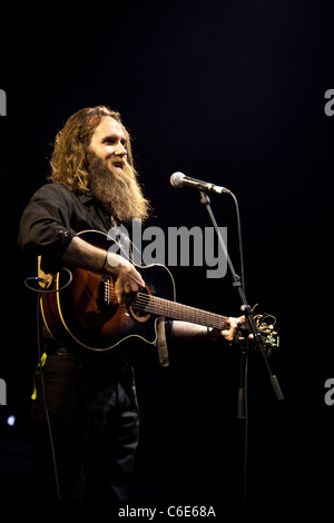 Josh T. Pearson effettuando al Green man Festival, Glanusk Park, Wales, Regno Unito. Foto Stock