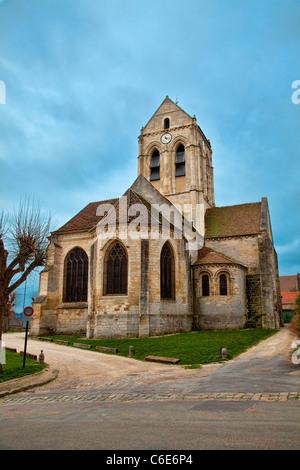 L'Europa, Francia, Val-d'Oise (95), Auvers-sur-Oise Chiesa Foto Stock