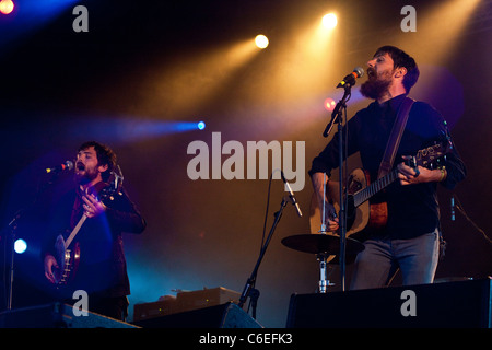 Il Avett Brothers, Green Man festival, Glanusk Park, Wales, Regno Unito. Foto Stock